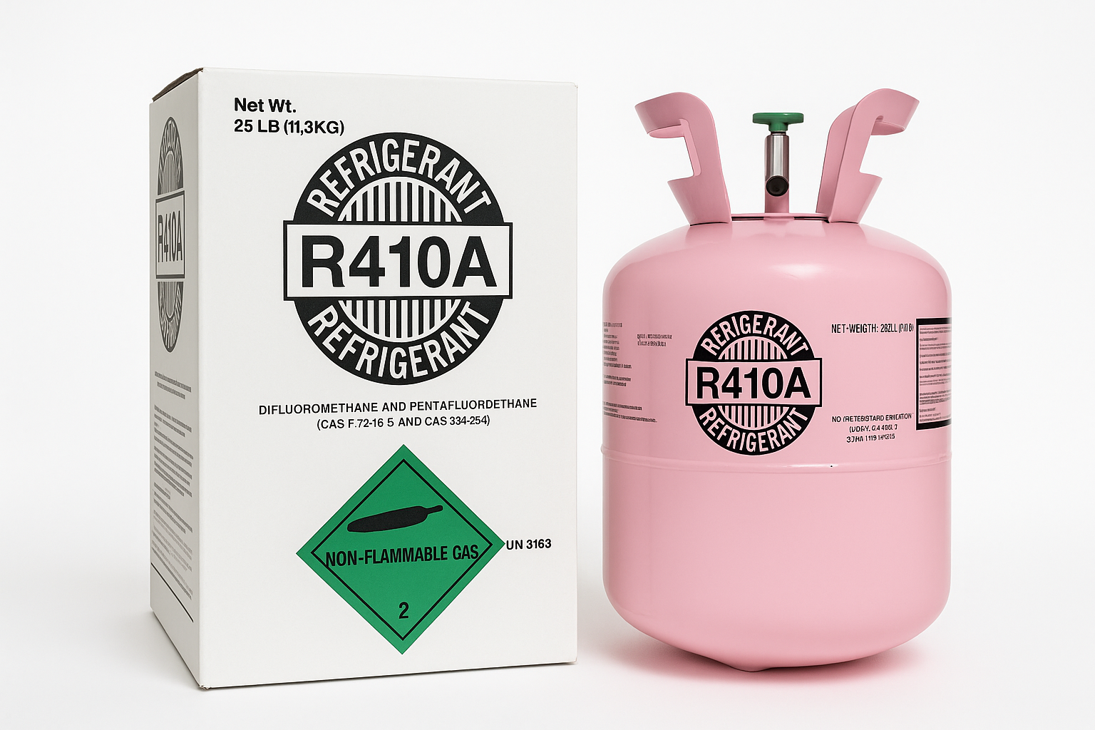 Kältemittel R-410A – Flasche 25 lb (11,3 kg)