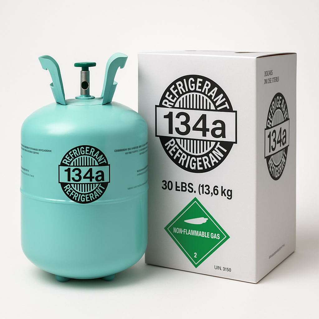 R-134a Kältemittel für Fahrzeugklimaanlagen – Flasche 30 lb (13,6 kg)