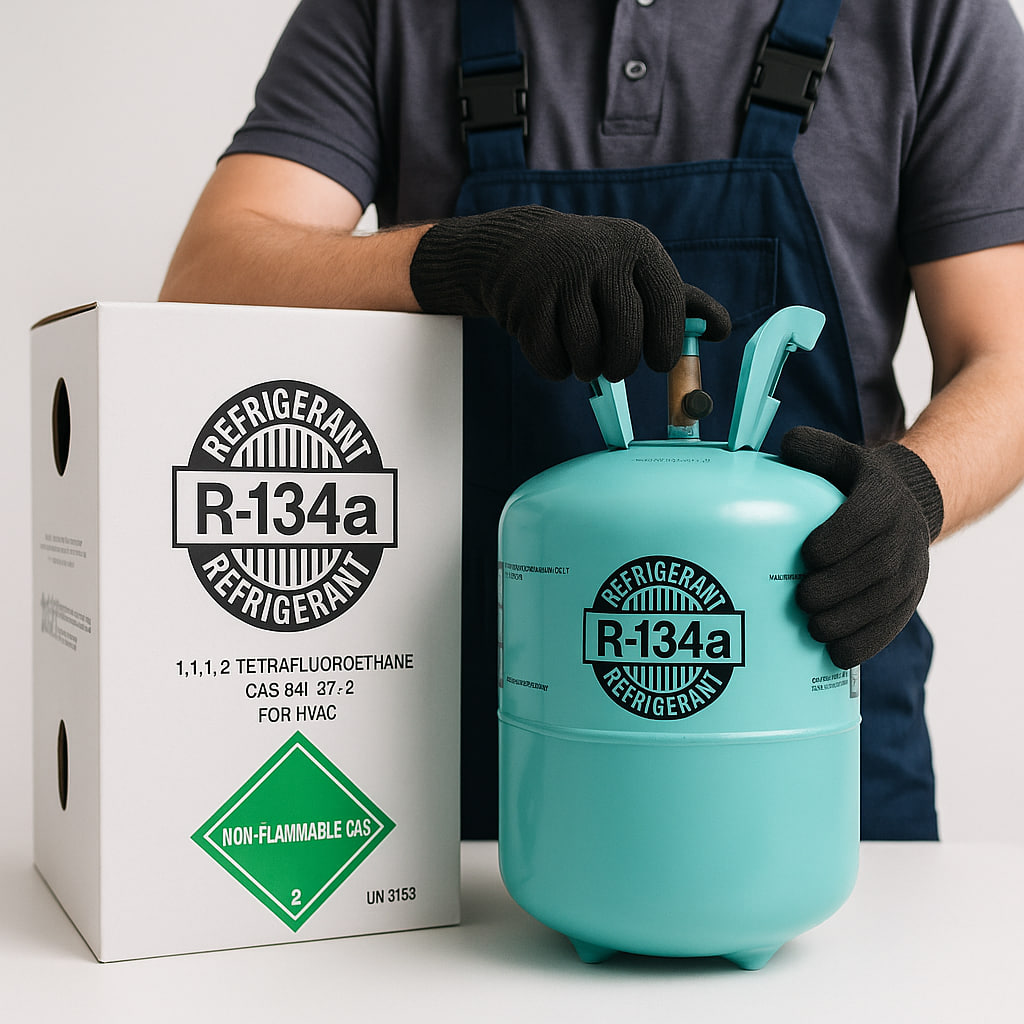 R-134a Kältemittel für Fahrzeugklimaanlagen – Flasche 30 lb (13,6 kg)
