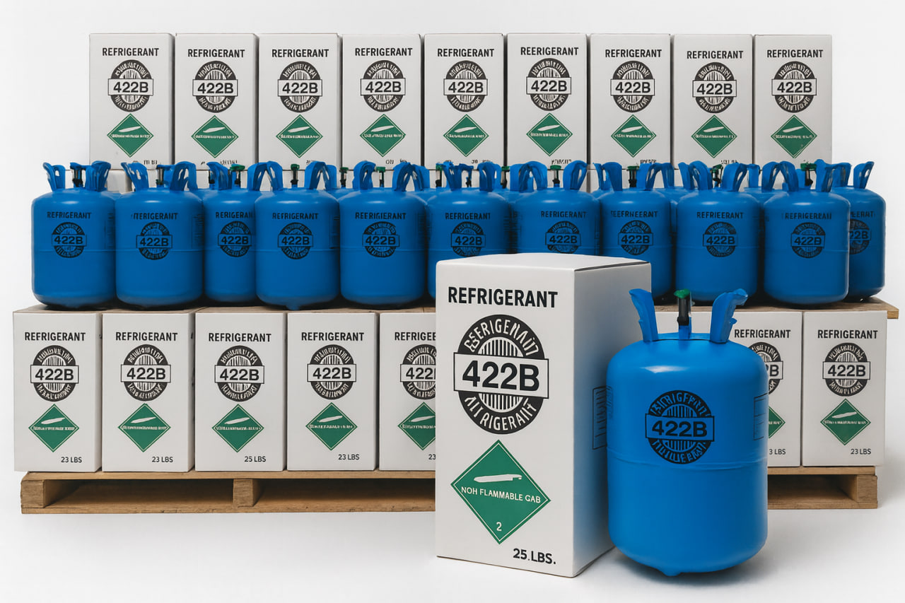 Kältemittel R-422B (NU-22) – Flasche 25 lb (11,3 kg)